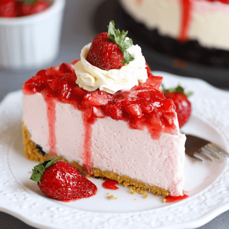No-Bake Strawberry Cheesecake Recipe