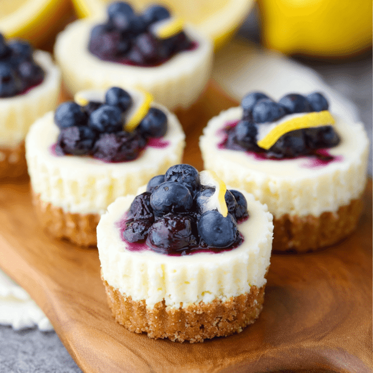 Lemon-Blueberry Mini Cheesecake Cupcakes Recipe