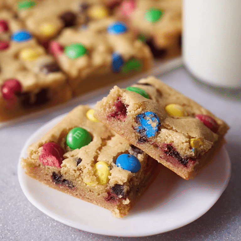 M&M Cookie Bars Recipe