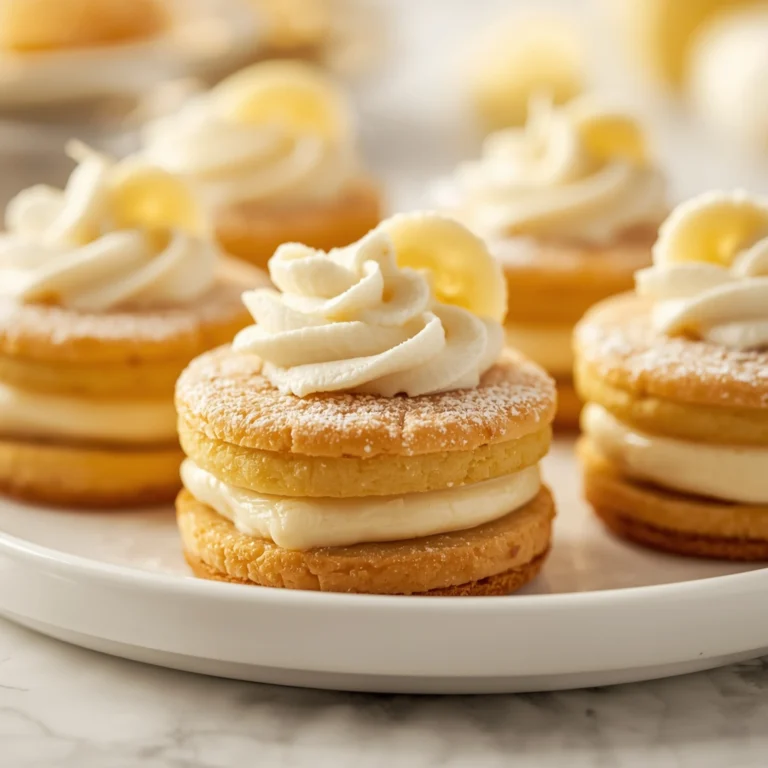 Close-up of Banana Cream Pie Cookies dessert with glossy finish and elegant toppings