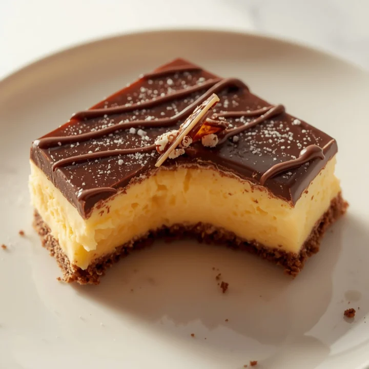 Close-up of Boston Cream Fudge dessert with glossy finish and elegant toppings