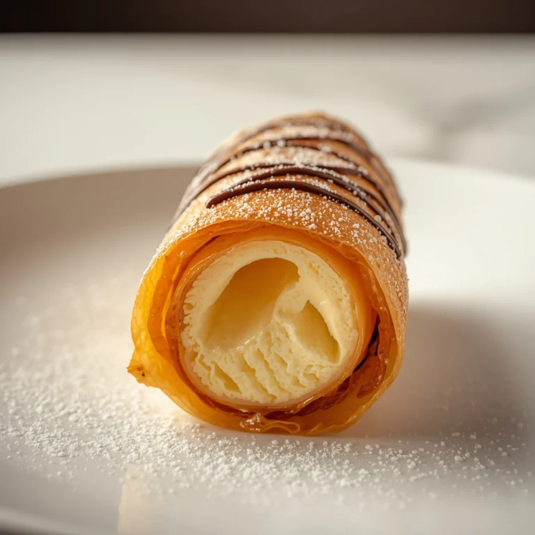 Close-up of Cheesecake Egg Rolls dessert with glossy finish and elegant toppings