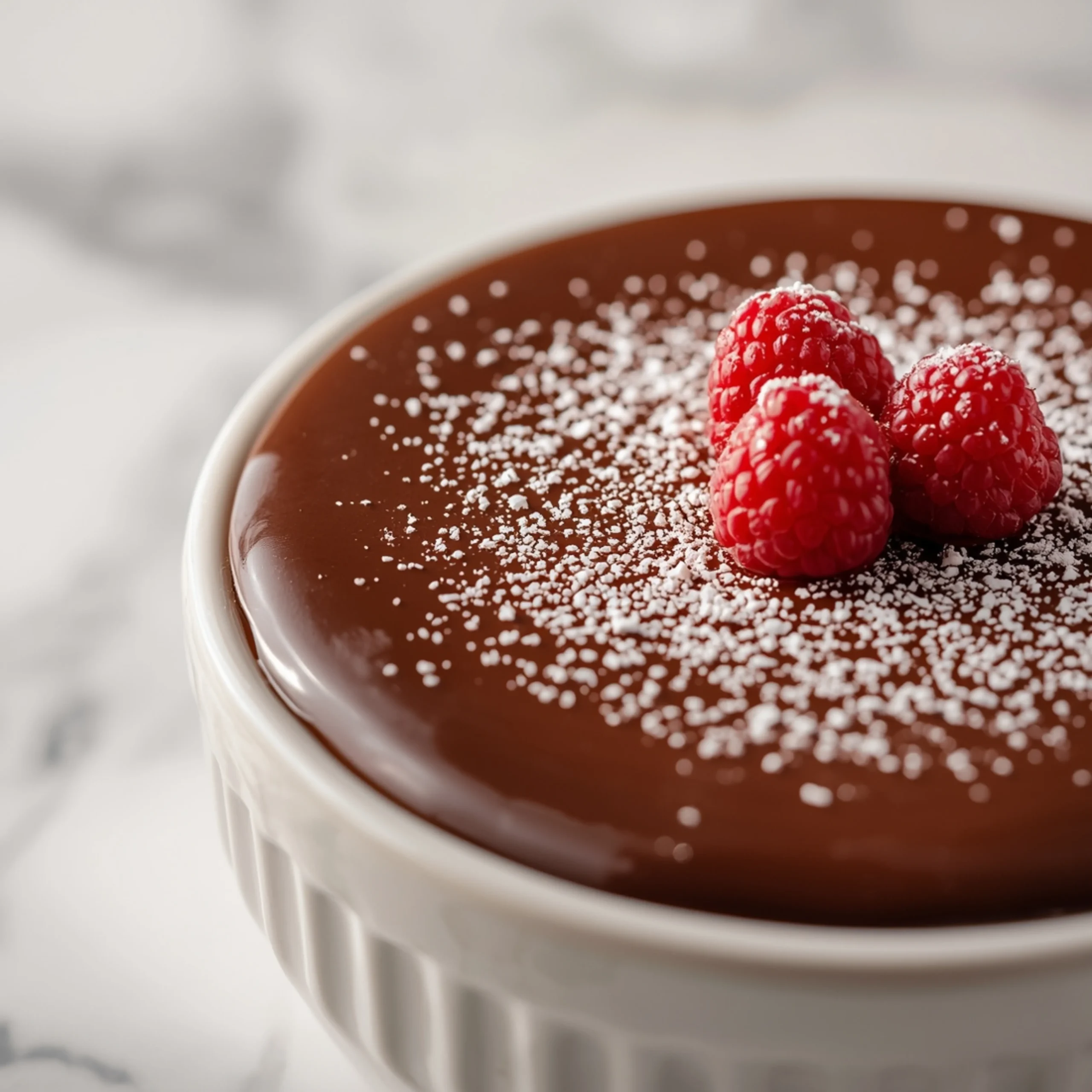 Close-up of Chocolate Delight Dessert dessert with glossy finish and elegant toppings