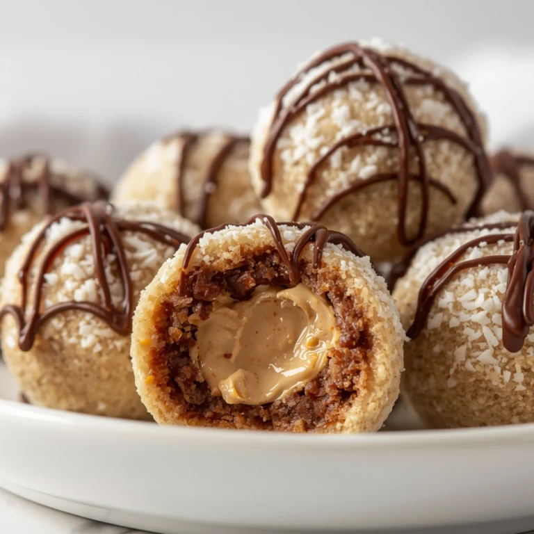 Close-up of Coconut Date Energy Balls dessert with glossy finish and elegant toppings