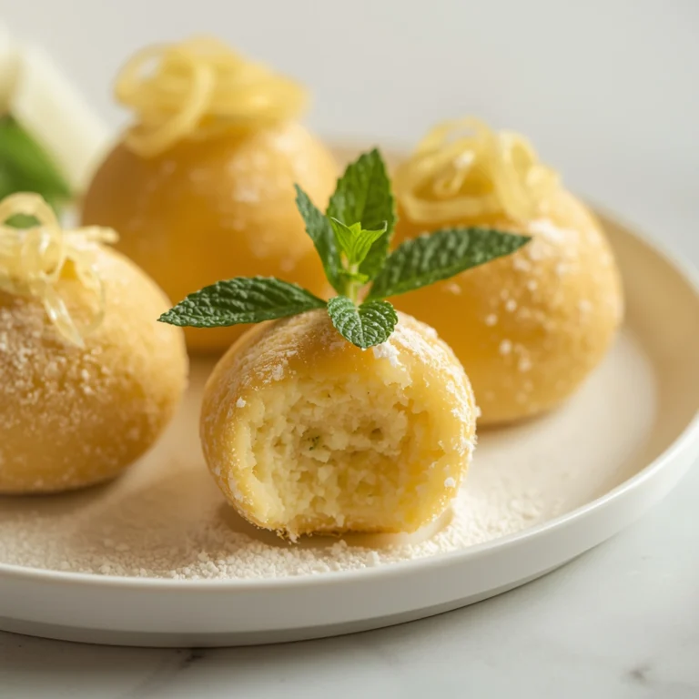 Close-up of Margarita Balls dessert with a soft texture and elegant garnish