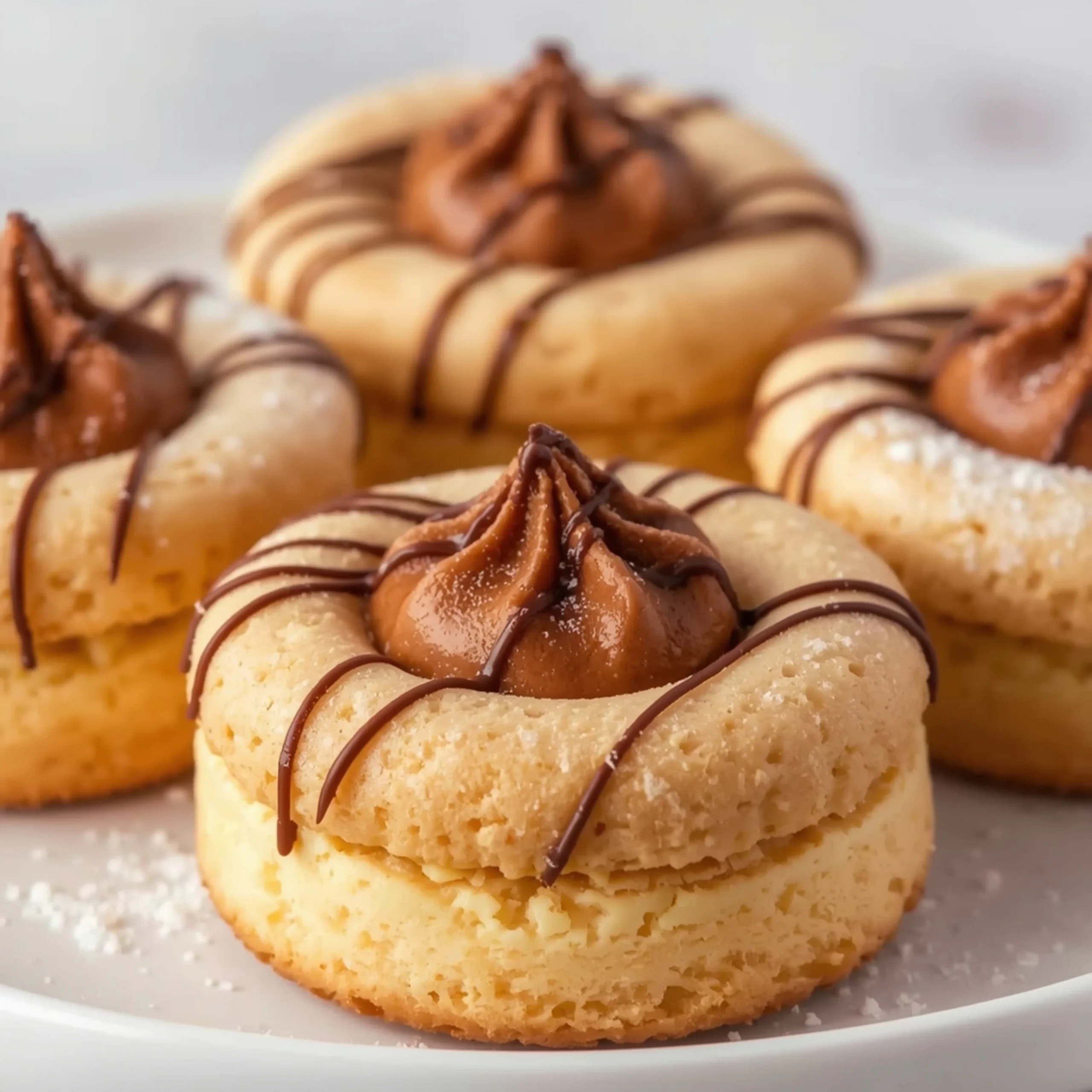 Close-up of New York Cheesecake Cookies dessert with glossy finish and elegant toppings