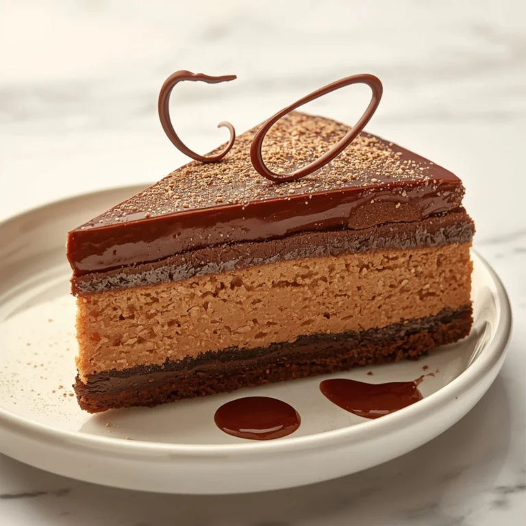 Close-up of No-Bake Chocolate Biscuit Cake dessert with glossy finish and elegant toppings