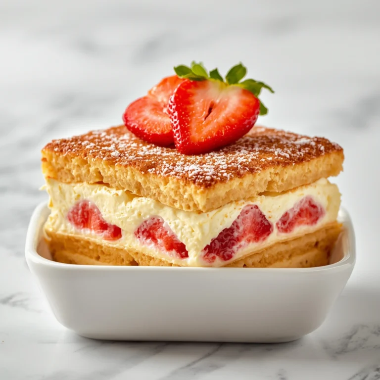 Close-up of Strawberry Tiramisu dessert with glossy finish and elegant toppings