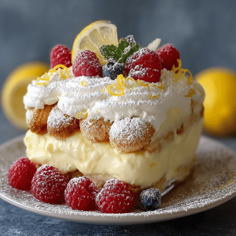 Easy No-Bake Lemon Tiramisu with Limoncello