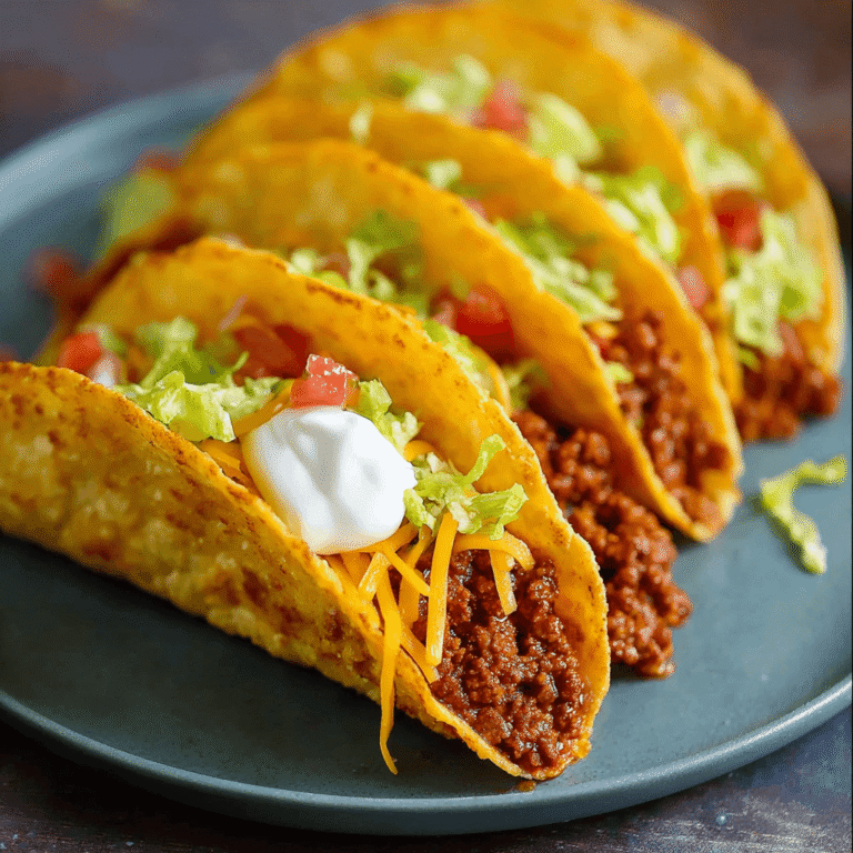 Crispy Oven-Baked Ground Beef Tacos