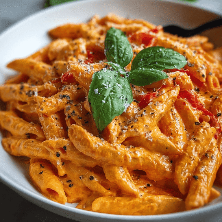 Vibrant Roasted Red Pepper Pasta (Creamy & Quick)