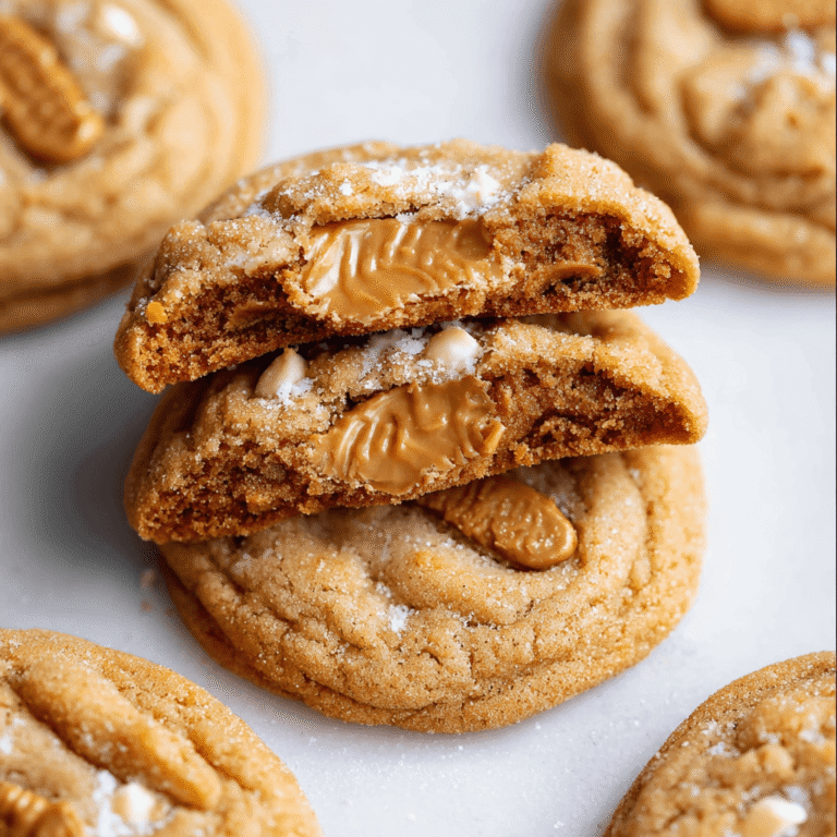 Easy Biscoff Stuffed Cookies (Perfect Gooey Centers)