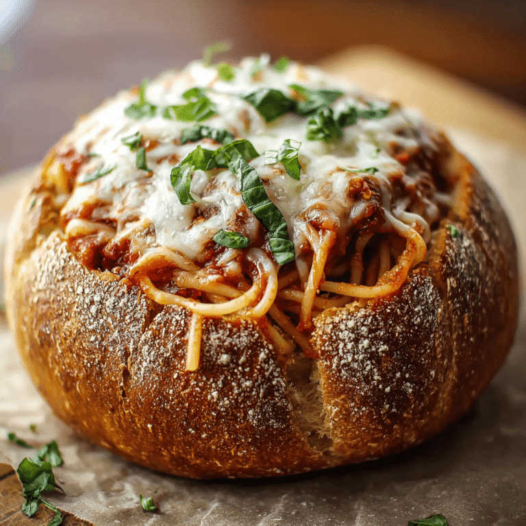 How to Make Amazing Spaghetti Garlic Bread Bowls