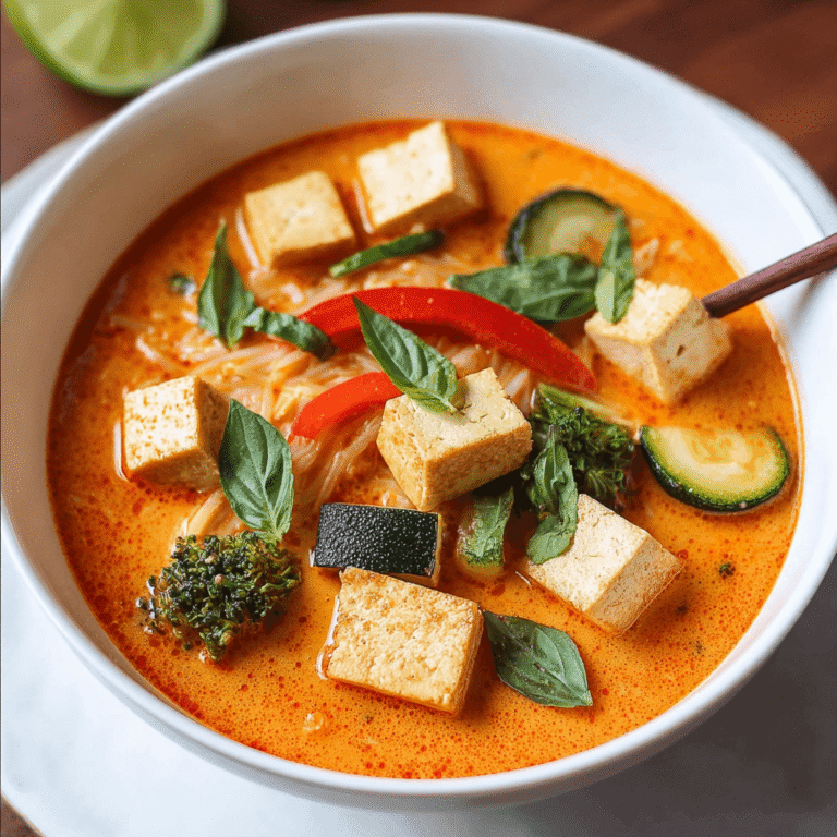 Creamy Thai Red Curry with Crispy Tofu