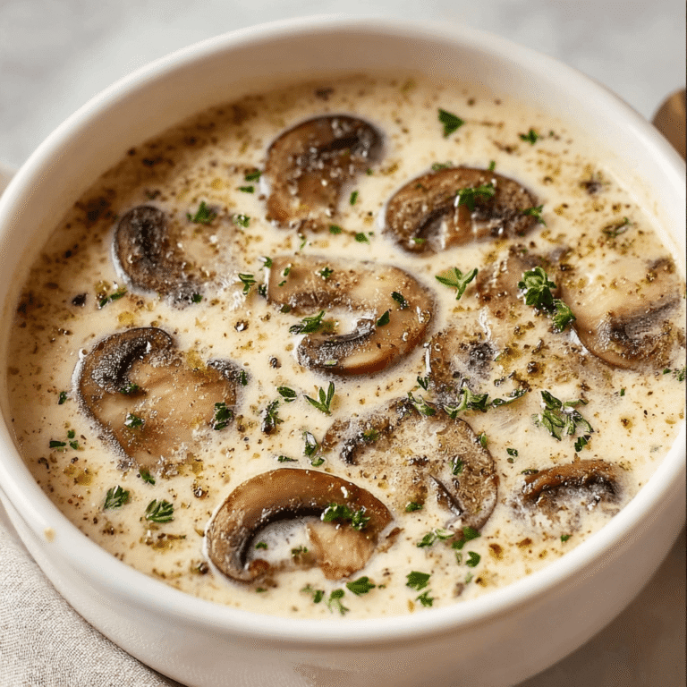 Creamy Cottage Cheese Mushroom Soup (High-Protein, No Heavy Cream)