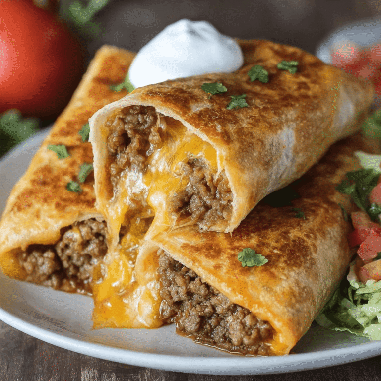 How to Make Crispy Beef and Cheese Chimichangas