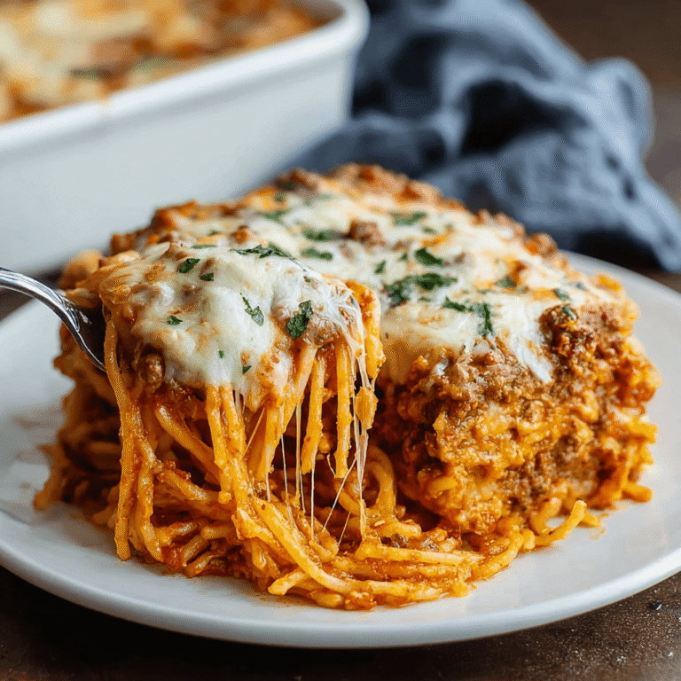 Easy Baked Spaghetti Casserole (A Weeknight Favorite)