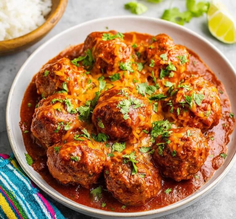 Cheesy Low Carb Enchilada Meatballs: A 30-Minute Dinner