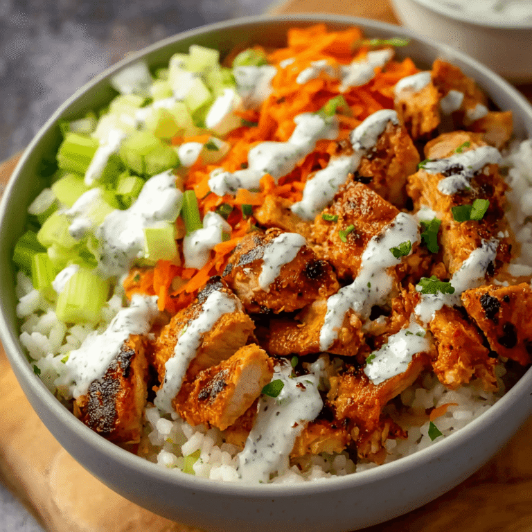 Easy Buffalo Chicken Rice Bowl (Ready in 30 Minutes)