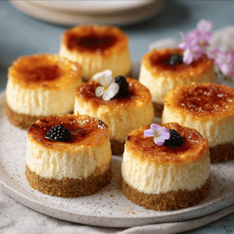 Mini Crème Brûlée Cheesecakes: The Perfect Hybrid Dessert