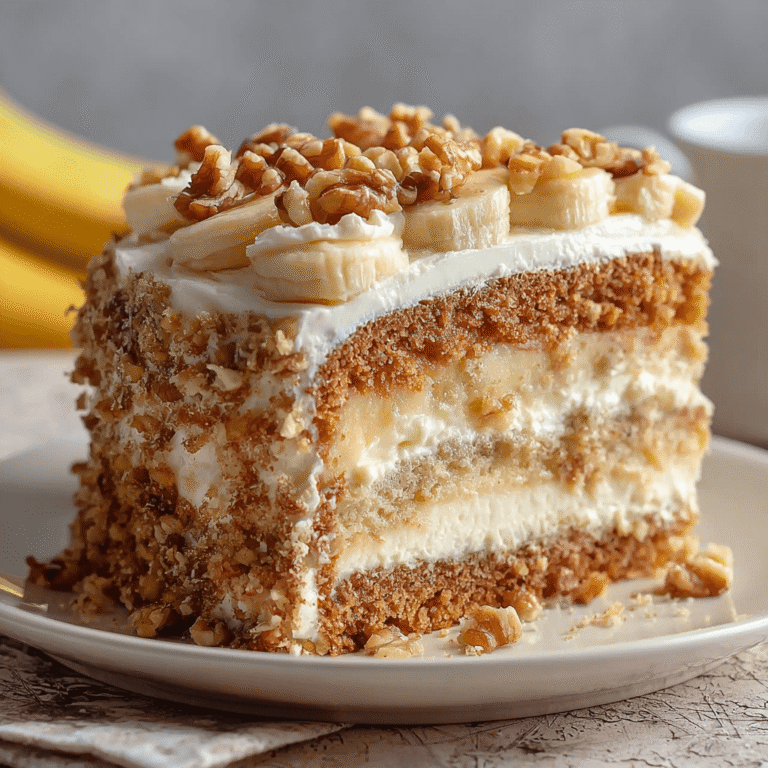 Classic Banana Walnut Cake with Cream Cheese Frosting