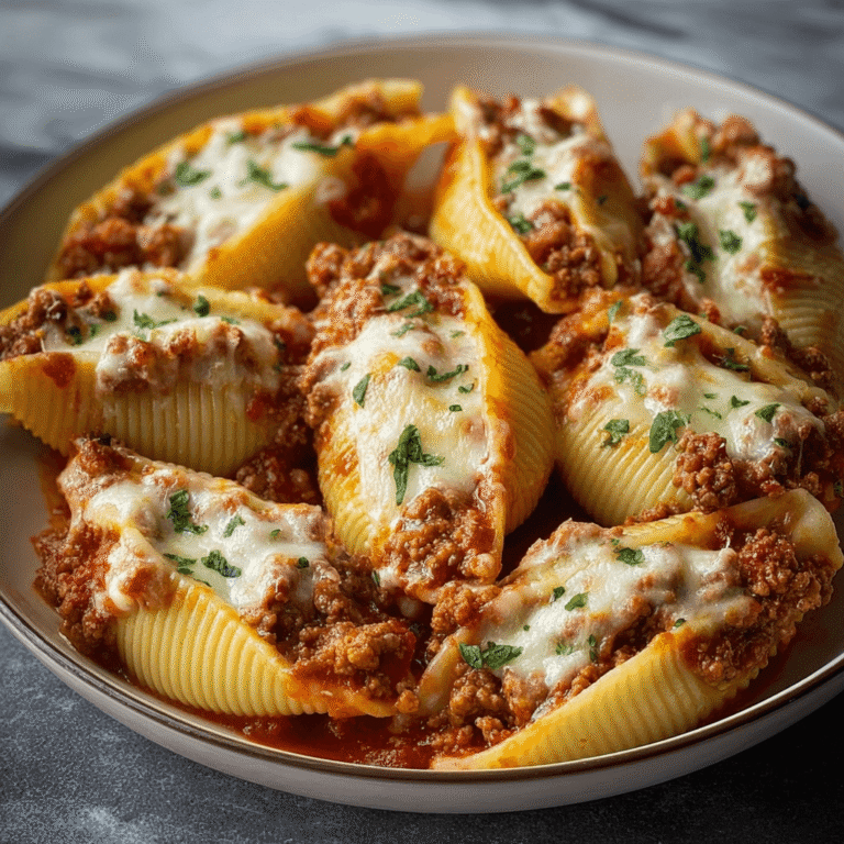 Easy Baked Stuffed Shells with Ricotta and Beef