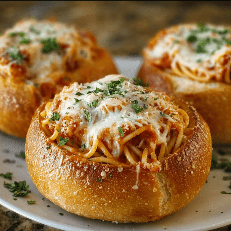How to Make Easy Spaghetti Garlic Bread Bowls