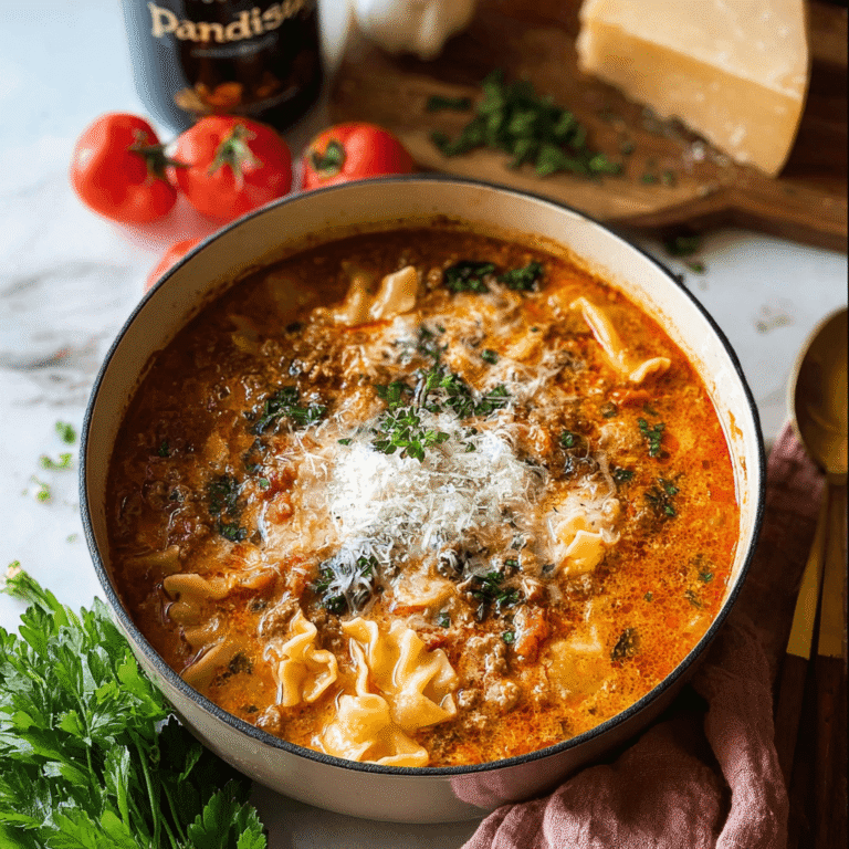 Rich & Creamy One-Pot Lasagna Soup (30-Minute Recipe)