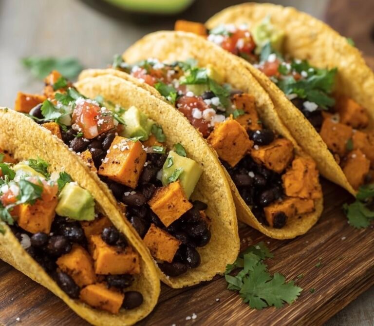 Spiced Sweet Potato and Black Bean Tacos