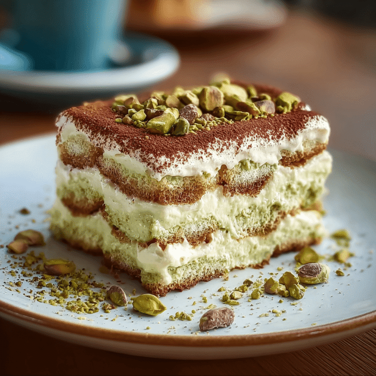 Creamy Pistachio Tiramisu Recipe (No-Bake & Effortless)