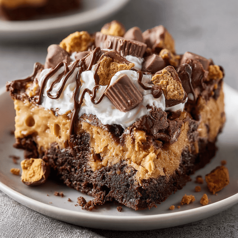 Rich & Easy Reese’s Peanut Butter Earthquake Cake