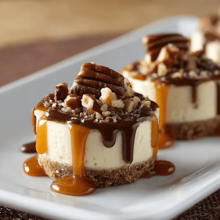 Decadent No Bake Turtle Mini Cheesecakes (Simple Recipe)