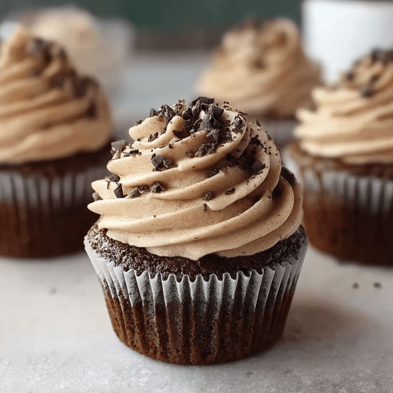 Fudgy Espresso Brownie Cupcakes with Whipped Coffee Buttercream