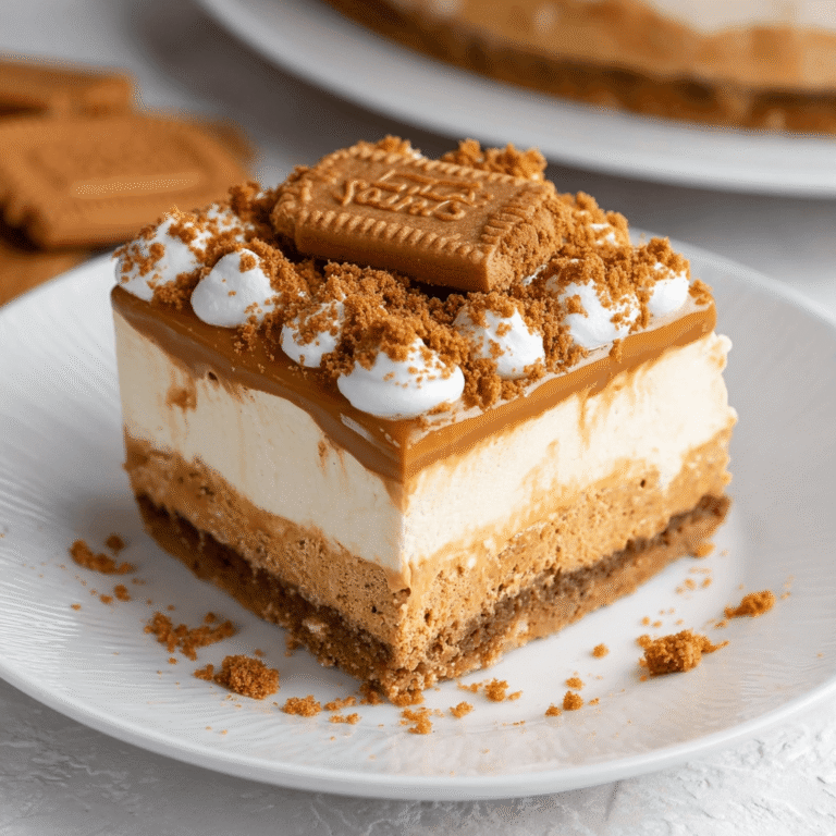 Rich & Creamy No-Bake Biscoff Dessert Recipe