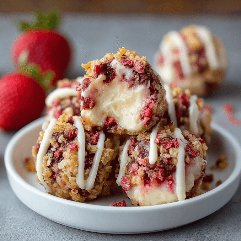 Strawberry Cheesecake Crunch Bites: A No-Bake Recipe