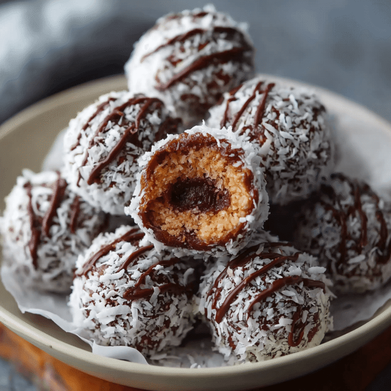 No-Bake Chocolate Coconut Bliss Balls with a Creamy Center