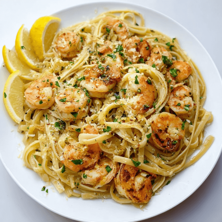 Bright & Creamy Lemon Butter Garlic Shrimp Pasta (Ready in 20 Minutes)