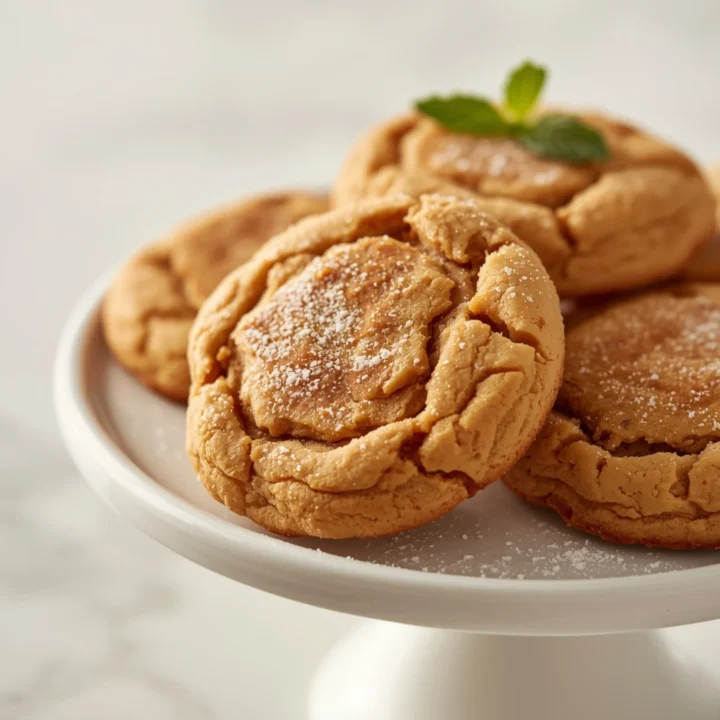 Close-up of Decadent Cinnamon Brown Butter Cookies for Cookie dessert with a soft texture and elegant garnish