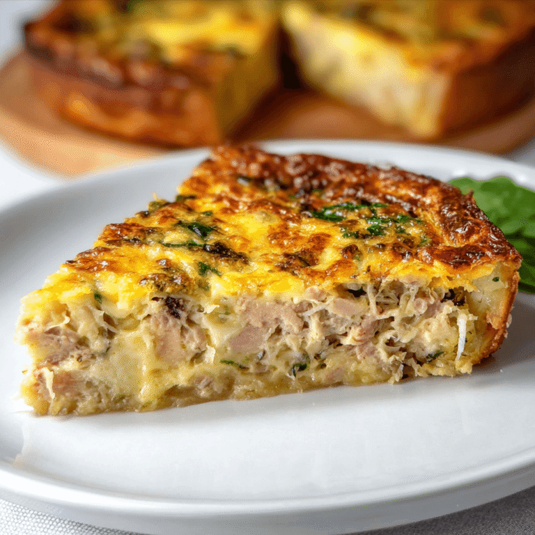 Rich & Savory Crustless Tuna Quiche Recipe