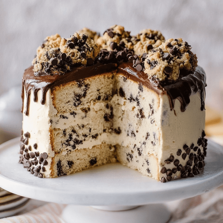 How to Make Decadent Chocolate Chip Cookie Dough Cake Recipe at Home