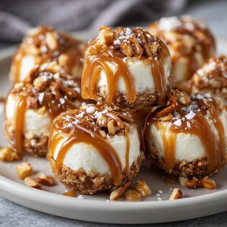 Easy No-Bake Salted Caramel Pretzel Cheesecake Bites Recipe for Quick Sweet Treats