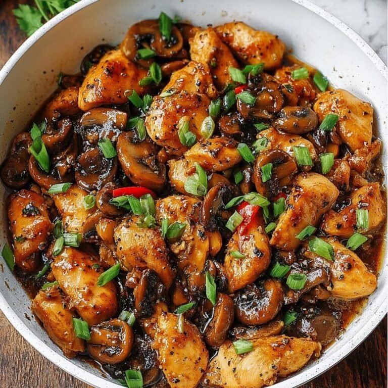 How to Make Flavorful Black Pepper Chicken with Mushrooms at Home