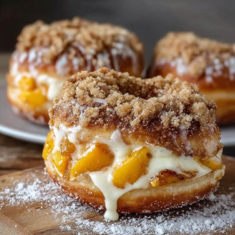 How to Make Classic Peach Cobbler Cheesecake Donuts at Home
