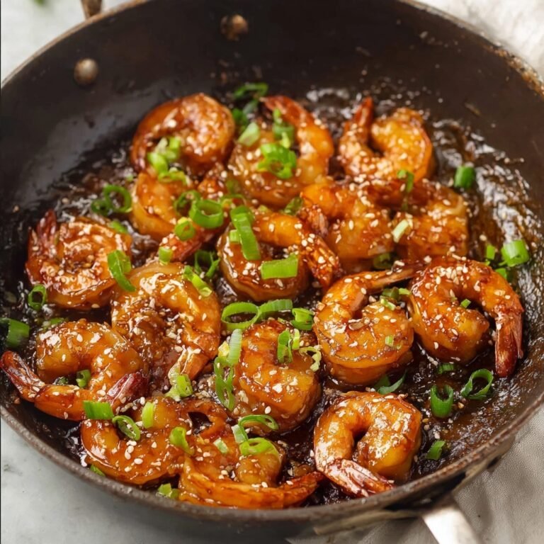 Simple 5 Ingredient Honey Butter Shrimp Skillet Dinner Recipe