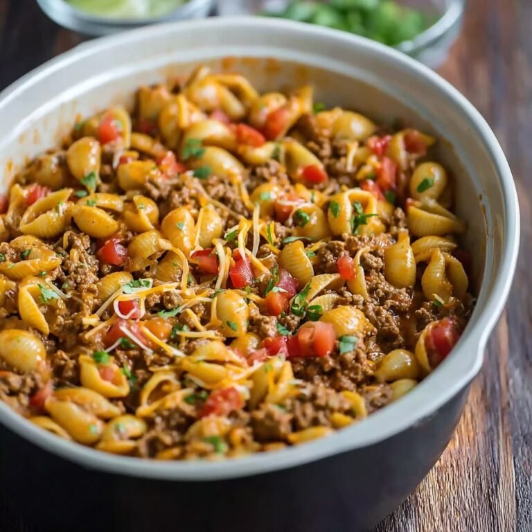 Lazy Slow Cooker Creamy Taco Pasta Dinner Recipe for Easy Weeknight Meals