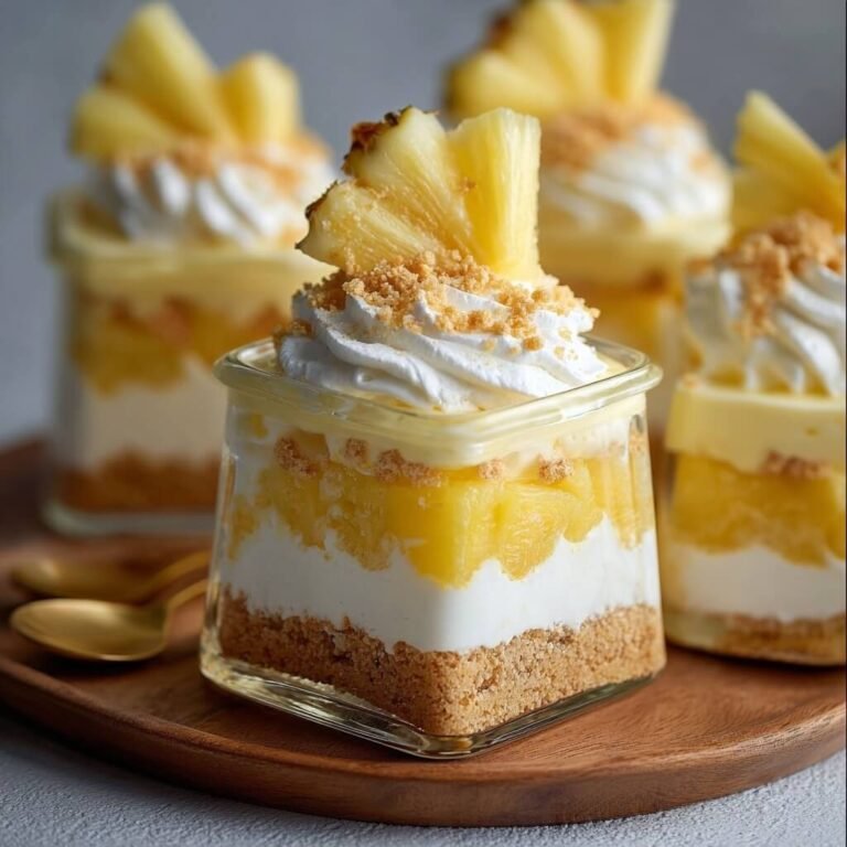No Bake Pineapple Cream Dessert Jars Aesthetic: A Fresh & Simple Treat