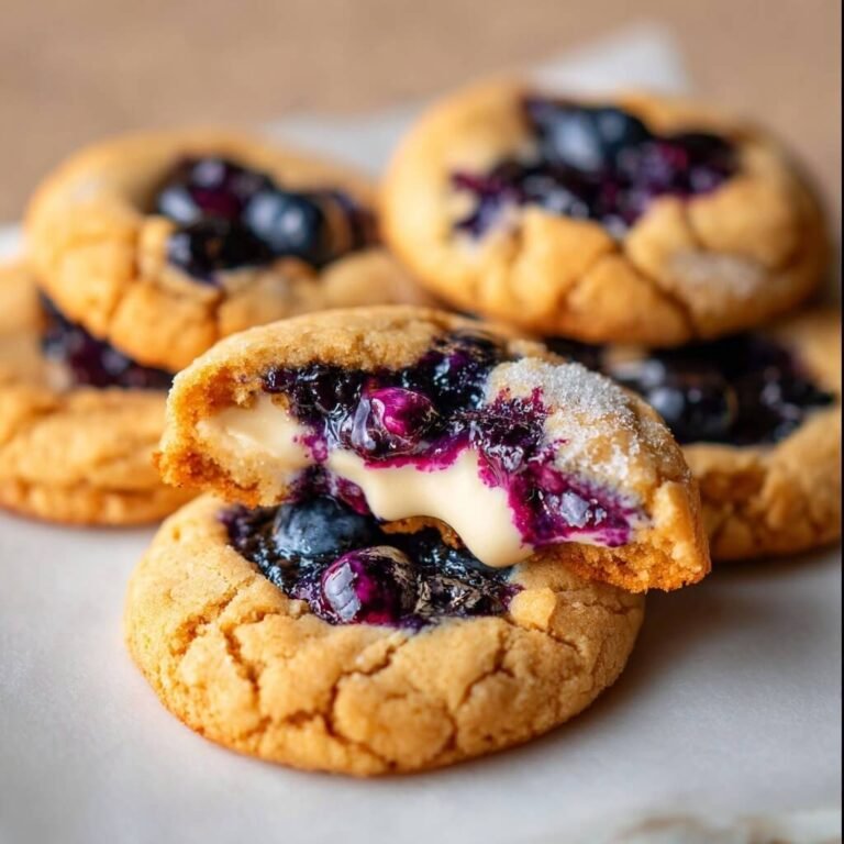 Molten Blueberry Cheesecake Cookies Recipe: Gooey, Tangy, and Irresistible
