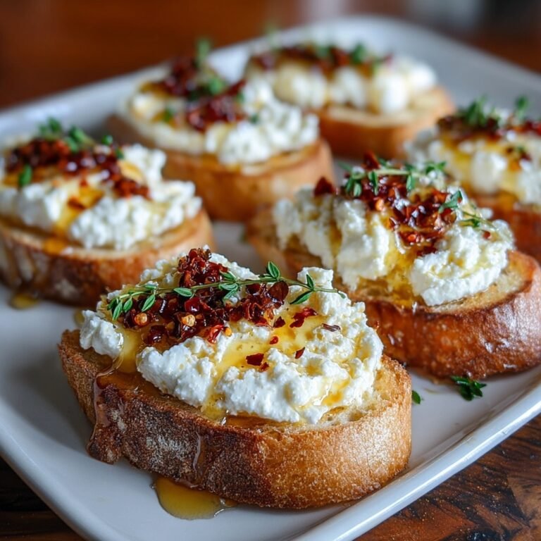 Whipped Feta Crostini with Hot Honey: A Flavor-Packed Appetizer for Every Occasion