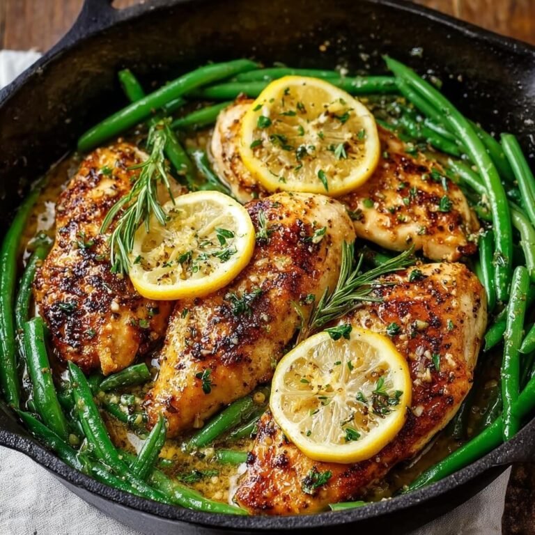 Lemon Garlic Butter Chicken & Green Beans: Simple One-Skillet Dinner