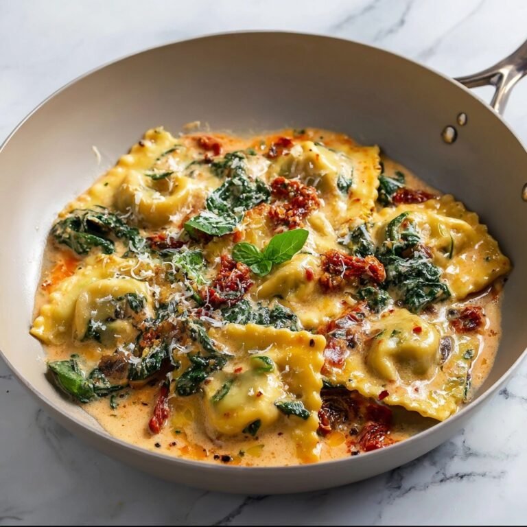 How to Make Spinach and Mushroom Ravioli in Sundried Tomato Sauce